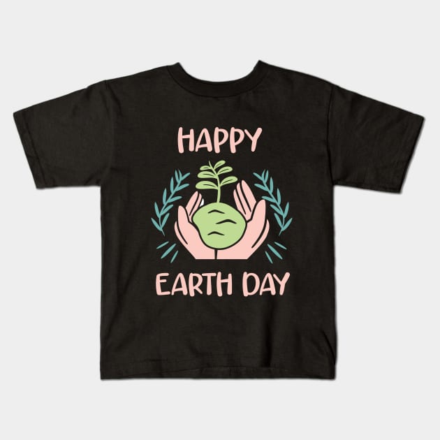 Happy Earth Day 2023 Kids T-Shirt by Fun Planet